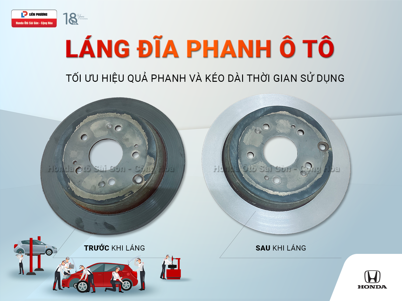 Lang dia phanh oto