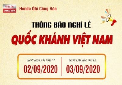 Thông báo nghỉ lễ Quốc Khánh Việt Nam 2.9